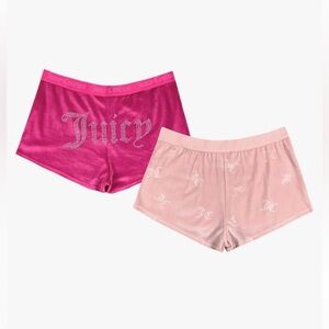 Juicy Couture Pink Rhine Stone Shorts & Baby Pink Juicy Couture Logo